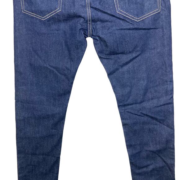 Topman Stretch Skinny Jeans Men's Button Fly Dark Wash 32X29 Short Inseam Denim - Picture 7 of 15